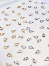 Load image into Gallery viewer, 18K Gold/Platinum Plated Glass Drop Charm/Pendant with One Hole
