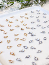 Load image into Gallery viewer, 18K Gold/Platinum Plated Glass Drop Charm/Pendant with One Hole
