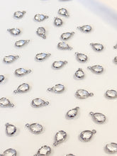 Load image into Gallery viewer, 18K Gold/Platinum Plated Glass Drop Charm/Pendant with One Hole
