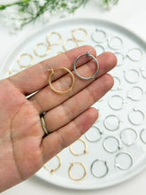 Load image into Gallery viewer, 18K Gold/Rhodium Plated Circle Thick Hoops
