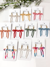 Load image into Gallery viewer, The Skinny Bow Dangles (also in silver)
