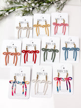 Load image into Gallery viewer, The Skinny Bow Dangles (also in silver)
