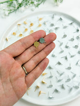 Load image into Gallery viewer, 18K Real Gold/Rhodium Plated Hexagon with 316 Stainless Steel Ear Pins
