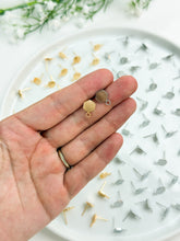 Load image into Gallery viewer, 18K Real Gold/Rhodium Plated Hexagon with 316 Stainless Steel Ear Pins
