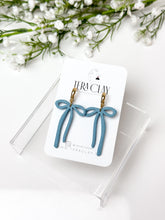 Load image into Gallery viewer, The Skinny Bow Dangles (also in silver)
