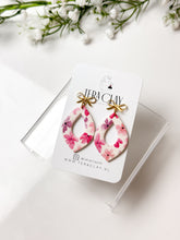 Load image into Gallery viewer, The Pink Flower Bow Dangles (also in silver)
