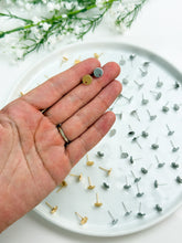 Load image into Gallery viewer, 18K Real Gold/Rhodium Plated Circle Posts with 316 Stainless Steel Stud Posts

