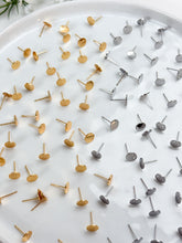 Load image into Gallery viewer, 18K Real Gold/Rhodium Plated Circle Posts with 316 Stainless Steel Stud Posts
