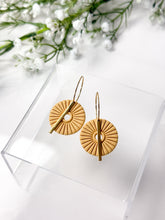 Load image into Gallery viewer, The Corduroy Round Dangles (also in silver)
