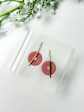 Load image into Gallery viewer, The Corduroy Round Dangles (also in silver)
