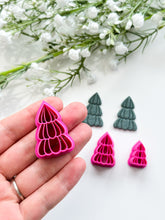 Load image into Gallery viewer, Scalloped Christmas Tree Detailed Polymer Clay Cutter
