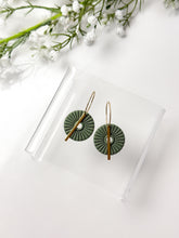 Load image into Gallery viewer, The Corduroy Round Dangles (also in silver)
