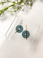 Load image into Gallery viewer, The Corduroy Round Dangles (also in silver)
