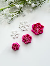 Load image into Gallery viewer, Snowflake #1 Detailed Christmas Polymer Clay Cutter
