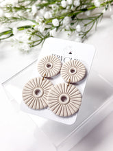 Load image into Gallery viewer, The Chunky Corduroy Round Dangles (also in silver)
