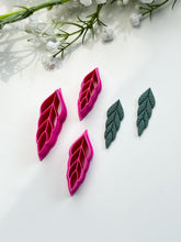 Load image into Gallery viewer, Long Leaf Detailed Polymer Clay Cutter | Christmas Cutters
