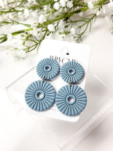 Load image into Gallery viewer, The Chunky Corduroy Round Dangles (also in silver)
