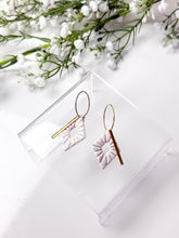 Load image into Gallery viewer, The Corduroy Rhombus Hoops (also in silver)
