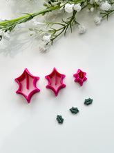 Load image into Gallery viewer, Holly Leaf Christmas Polymer Clay Cutter
