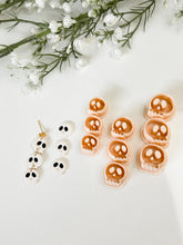 Load image into Gallery viewer, Skulls Triple Dangle Halloween 2025 Polymer Clay Cutter

