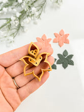 Load image into Gallery viewer, Duo Leafy Dangle Set with Drill Guides Polymer Clay Cutter

