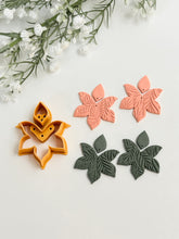 Load image into Gallery viewer, Duo Leafy Dangle Set with Drill Guides Polymer Clay Cutter
