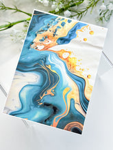 Load image into Gallery viewer, Transfer Paper 404 Marble Blue and Gold | Image Water Transfer
