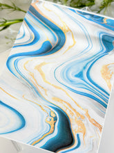 Load image into Gallery viewer, Transfer Paper 402 Marble Blue and White | Image Water Transfer
