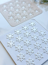 Load image into Gallery viewer, Snowflake Clay Stencil Sheet | Reusable Polymer Clay Texture Stencil
