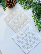 Load image into Gallery viewer, Snowflake Clay Stencil Sheet | Reusable Polymer Clay Texture Stencil
