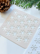 Load image into Gallery viewer, Snowflake Clay Stencil Sheet | Reusable Polymer Clay Texture Stencil
