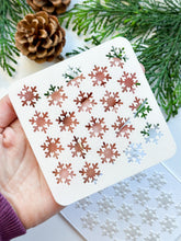 Load image into Gallery viewer, Snowflake Clay Stencil Sheet | Reusable Polymer Clay Texture Stencil
