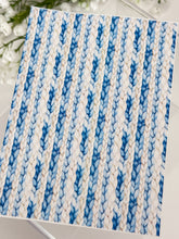 Load image into Gallery viewer, Transfer Paper 736 Blue &amp; White Knit Pattern | Image Water Transfer
