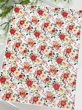 Load image into Gallery viewer, Transfer Paper 755 Red &amp; Yellow Flowers | Image Water Transfer
