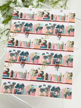 Load image into Gallery viewer, Transfer Paper 765 Snowy Bookshelf with Plants | Image Water Transfer
