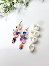 Load image into Gallery viewer, Quadruple Pebble Dangle #1 with Drill Guides Polymer Clay Cutter PCC1801
