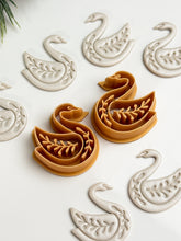 Load image into Gallery viewer, Christmas Folk Art Swan Polymer Clay Cutter PCC1861
