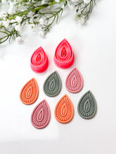 Load image into Gallery viewer, Boho Drop Detailed Polymer Clay Cutter PCC1814
