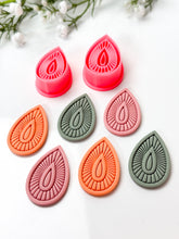 Load image into Gallery viewer, Boho Drop Detailed Polymer Clay Cutter PCC1814
