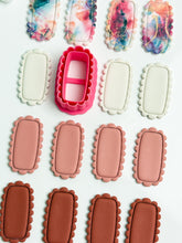 Load image into Gallery viewer, Scalloped Rectangle Frame Polymer Clay Cutter PCC1891
