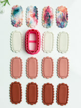 Load image into Gallery viewer, Scalloped Rectangle Frame Polymer Clay Cutter PCC1891
