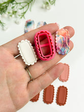Load image into Gallery viewer, Scalloped Rectangle Frame Polymer Clay Cutter PCC1891
