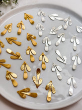 Load image into Gallery viewer, 18K Gold/925 Sterling Silver Plated Leaf Charm with One Hole

