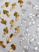 Load image into Gallery viewer, 18K Gold/925 Sterling Silver Plated Leaf Charm with One Hole
