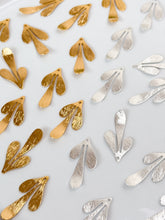 Load image into Gallery viewer, 18K Gold/925 Sterling Silver Plated Leaf Charm with One Hole
