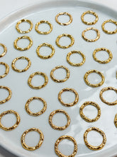 Load image into Gallery viewer, 18K Gold Plated Abstract Thick Circle Bezel
