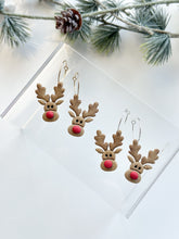 Load image into Gallery viewer, The Reindeer Rudolf Hoops (also in silver)
