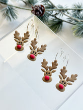 Load image into Gallery viewer, The Reindeer Rudolf Hoops (also in silver)
