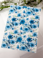 Load image into Gallery viewer, Transfer Paper 633 Blue Florals | Image Water Transfer
