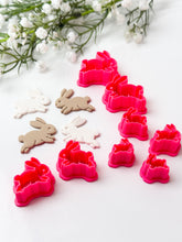 Load image into Gallery viewer, Jumping Easter Bunny Detailed Polymer Clay Cutter PCC1827
